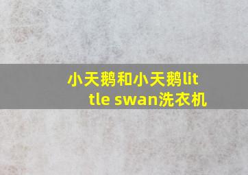 小天鹅和小天鹅little swan洗衣机